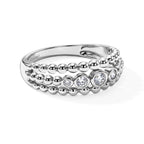 LUXURIANT DIAMOND - Lab Grown Diamant SI-GH Ring 925 Silber Rhodiniert (Größe 17.00) ca. 0,25 ct