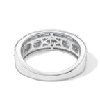 LUXURIANT DIAMOND - Lab Grown Diamant SGL zertifiziert SI-GH Ring 925 Silber Rhodiniert SGL zertifiziert (Größe 18.00) ca. 1.00 ct