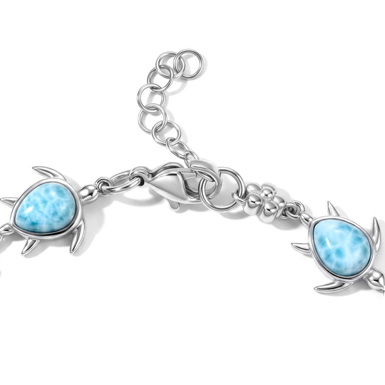 EVER TRUE AA Larimar Armband ca. 19 cm 316L Edelstahl ca. 13,50 ct.