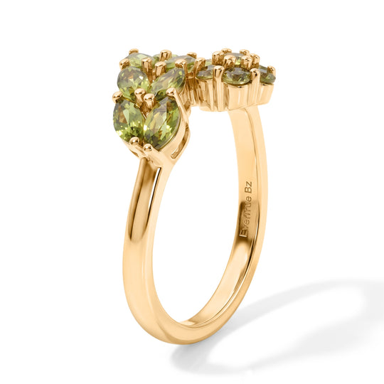 EverTrue Peridot Arizona Ring, Bronze mit Gelbgold E-Beschichtung - 1,45 ct.
