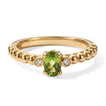 EVER TRUE Peridot Arizona, Weißer Diamant Ring Reine Bronze (Größe 17.00) ca. 0,53 ct