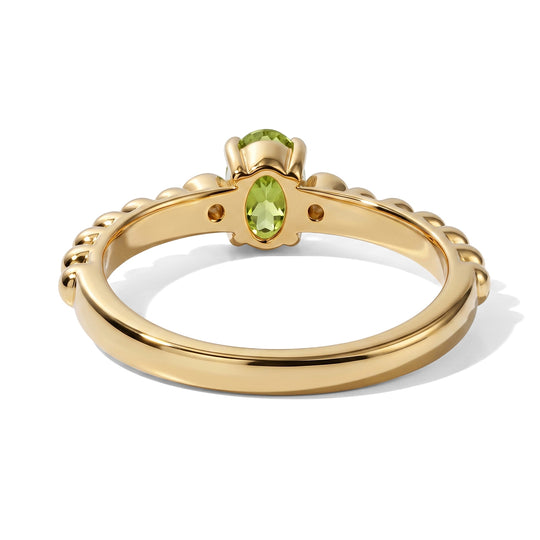 EVER TRUE Peridot Arizona, Weißer Diamant Ring Reine Bronze (Größe 17.00) ca. 0,53 ct