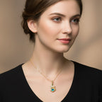 D'Joy Pfau Triplett Quarz und Zirkon Ring und Anhänger