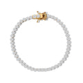 LUXURIANT SGL zertifizierter SI-GH Labor Diamant 19cm Armband, 925 Silber 750 Gelbgold Vermeil - 2,50 ct.