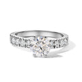 D'Joy GRA zertifiziert Moissanit Ring 925 Silber Rhodiniert (Größe 17.00) ca. 1.70 ct