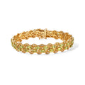EverTrue Peridot Arizona und Zirkon 19cm Armband, Bronze mit Gelbgold E-Beschichtung - 11,20 ct.