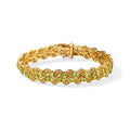 EVER TRUE Baum Des Lebens Kollektion - Peridot Arizona, Weißer Zirkon Armband ca. 20 cm Reine Bronze ca. 11,21 ct.