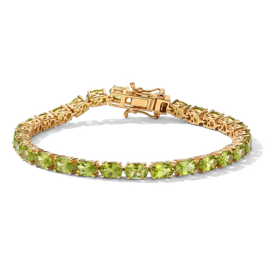 EverTrue Multi Edelstein 20cm Armband, 950 Kupfer mit Gelbgold E-Beschichtung - 19,94 ct.