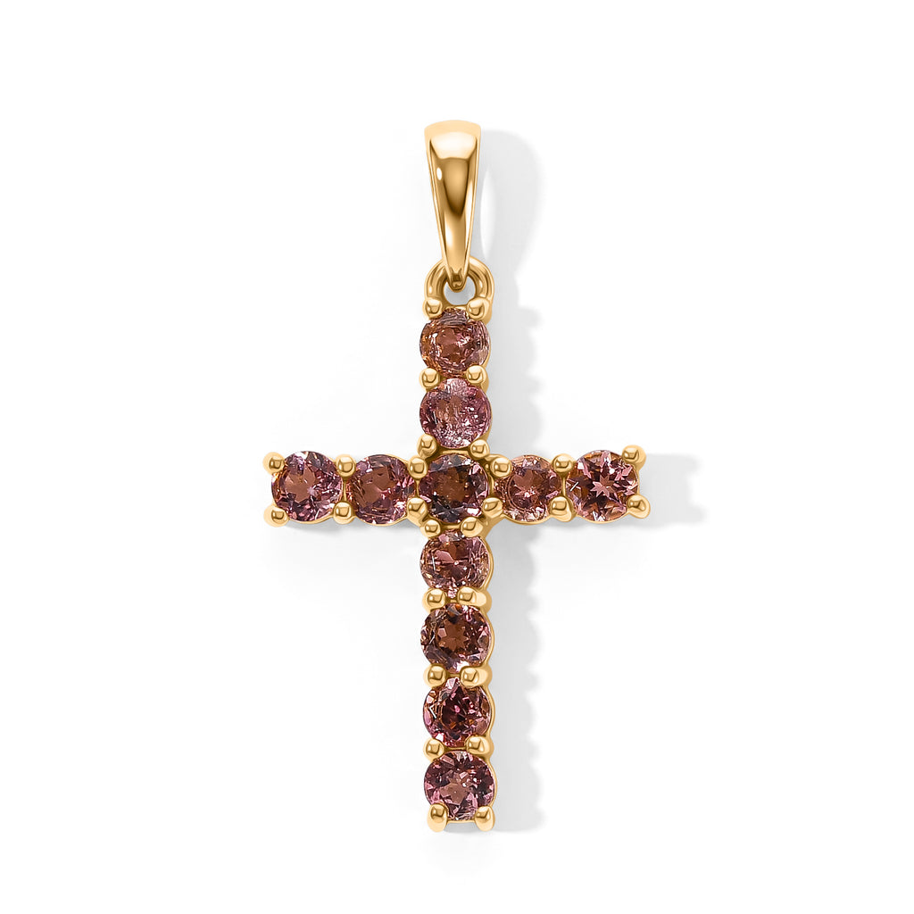 D'Joy AA Blush Turmalin Anhänger 925 Silber 750 Gelbgold vermeil ca. 1.27 ct