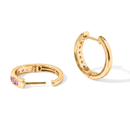 D'Joy AA Blush Turmalin Ohrringe 925 Silber 750 Gelbgold vermeil ca. 1,18 ct.