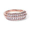 LUXURIANT DIAMOND - Lab Grown Diamant SI-GH Ring 925 Silber 750 Roségold vermeil (Größe 16.00) ca. 1.00 ct