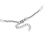 Weiße Süßwasser Perle (4-5 mm) Halskette ca. 45 cm 316L Edelstahl