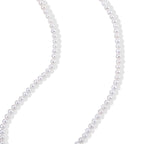 Weiße Süßwasser Perle (4-5 mm) Halskette ca. 45 cm 316L Edelstahl
