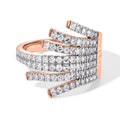 LUXURIANT DIAMOND - Lab Grown Diamant SI-GH Ring 925 Silber 750 Roségold vermeil (Größe 16.00) ca. 1,00 ct