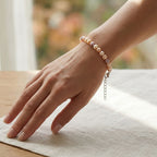 Mehrfarbige Süßwasser Perle (5-6 mm) Armband ca. 18 cm + 5 cm Extender 316L Edelstahl