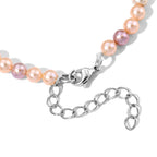 Mehrfarbige Süßwasser Perle (5-6 mm) Armband ca. 18 cm + 5 cm Extender 316L Edelstahl