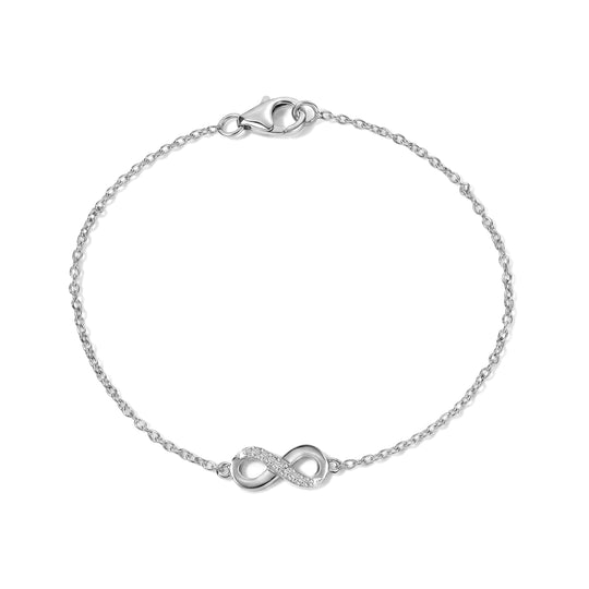 LUXURIANT DIAMOND - Lab Grown Diamant SI-GH Armband ca. 19 cm 925 Silber Rhodiniert ca. 0,06 ct.
