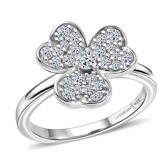 LUXURIANT DIAMOND - Lab Grown Diamant SI-GH Ring 925 Silber Rhodiniert (Größe 22.00) ca. 0.50 ct