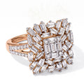 LUXURIANT DIAMOND - Lab Grown Diamant SI-GH Ring 925 Silber 750 Roségold vermeil (Größe 16.00) ca. 1.47 ct