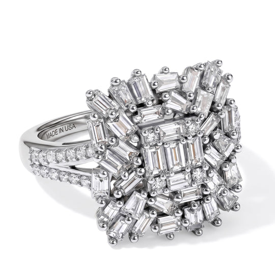 LUXURIANT DIAMOND - Lab Grown Diamant SI-GH Ring 925 Silber Rhodiniert (Größe 19.00) ca. 1.50 ct