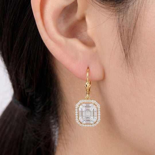 LUXURIANT DIAMOND - Lab Grown Diamant SI-GH Ohrringe 925 Silber 750 Roségold vermeil ca. 1,00 ct.
