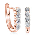 LUXURIANT DIAMOND - Lab Grown Diamant SI-GH Ohrringe 925 Silber 750 Roségold vermeil ca. 0,50 ct.