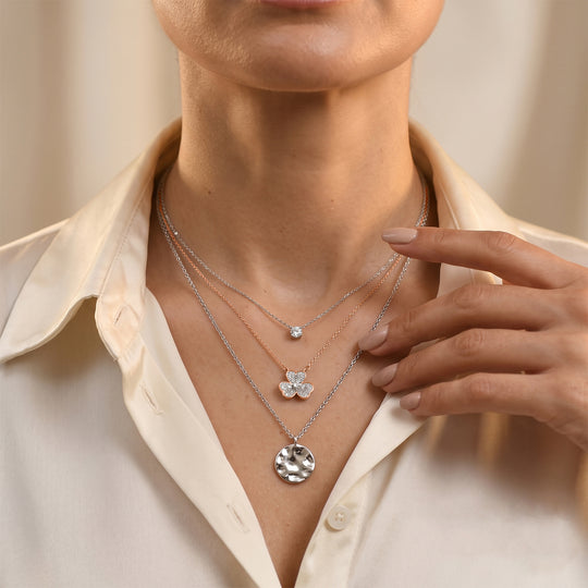 LUXURIANT DIAMOND - Lab Grown Diamant SI-GH Halskette ca. 50 cm 925 Silber Rhodiniert ca. 0,50 ct.