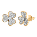 LUXURIANT DIAMOND - Lab Grown Diamant SI-GH Ohrringe 925 Silber 750 Gelbgold vermeil ca. 0,75 ct.