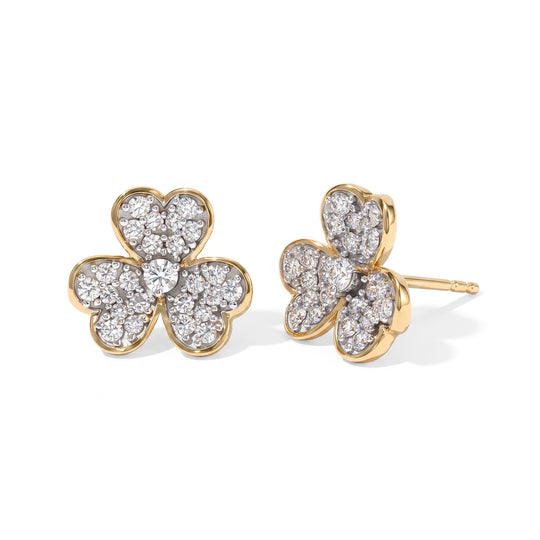 LUXURIANT DIAMOND - Lab Grown Diamant SI-GH Ohrringe 925 Silber 750 Roségold vermeil ca. 0,74 ct.