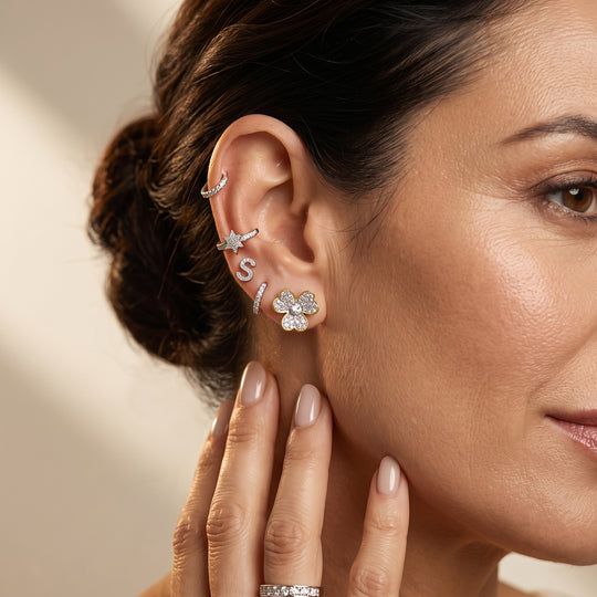 LUXURIANT DIAMOND - Lab Grown Diamant SI-GH Ohrringe 925 Silber 750 Roségold vermeil ca. 0,75 ct.