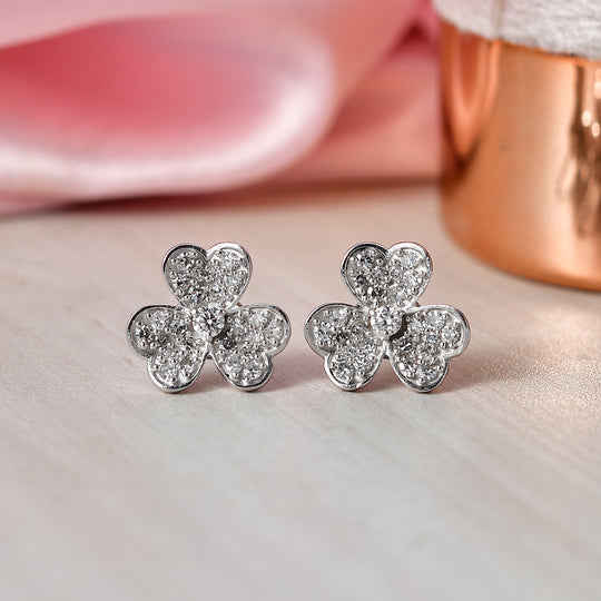LUXURIANT DIAMOND - Lab Grown Diamant SI-GH Ohrringe 925 Silber 750 Roségold vermeil ca. 0,74 ct.
