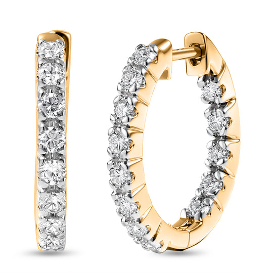 LUXURIANT DIAMOND - Lab Grown Diamant SI-GH Ohrringe 925 Silber 750 Roségold vermeil ca. 1,00 ct.