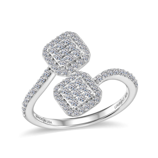 LUXURIANT DIAMOND - Lab Grown Diamant SI-GH Ring 925 Silber Rhodiniert (Größe 20.00) ca. 0.50 ct