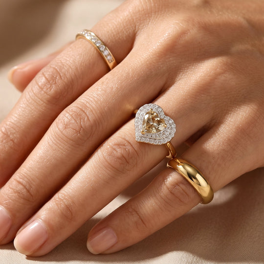 D'Joy AA Turkizit, Moissanit Ring 925 Silber 750 Gelbgold vermeil (Größe 18.00)   (10-16 Werktage Lieferzeit) ca. 2,19 ct