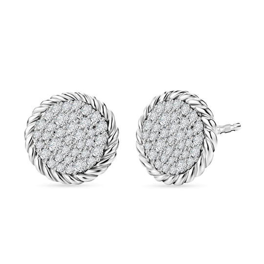 LUXURIANT DIAMOND - Lab Grown Diamant SI-GH Ohrringe 925 Silber Rhodiniert ca. 0.50 ct