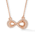 LUXURIANT DIAMOND - Lab Grown Diamant SI-GH Halskette ca. 50 cm 925 Silber 750 Roségold vermeil ca. 0,25 ct.