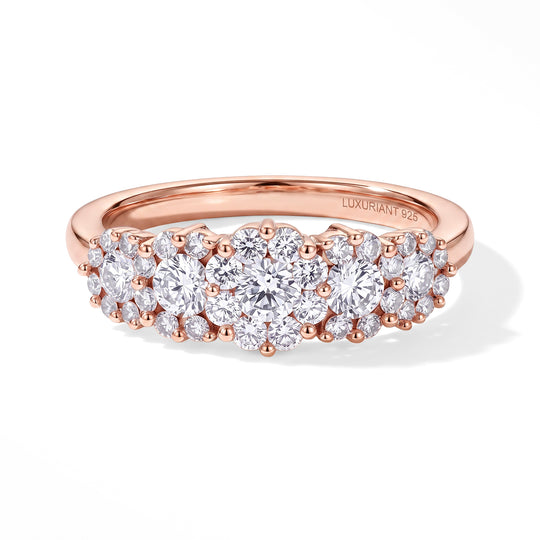 LUXURIANT DIAMOND - Lab Grown Diamant SI Ring 925 Silber Rhodiniert (Größe 20.00) ca. 0.98 ct