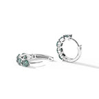 D'Joy Paraiba Moissanit Ohrringe 925 Silber Rhodiniert ca. 4,43 ct.