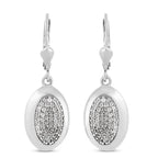 88 Facetten Moissanit Ohrringe 925 Silber platiniert ca. 0,43 ct.