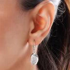 88 Facetten Moissanit Ohrringe 925 Silber platiniert ca. 0,43 ct.