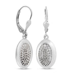 88 Facetten Moissanit Ohrringe 925 Silber platiniert ca. 0,43 ct.