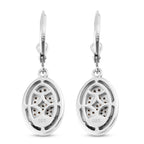 88 Facetten Moissanit Ohrringe 925 Silber platiniert ca. 0,43 ct.