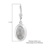 88 Facetten Moissanit Ohrringe 925 Silber platiniert ca. 0,43 ct.