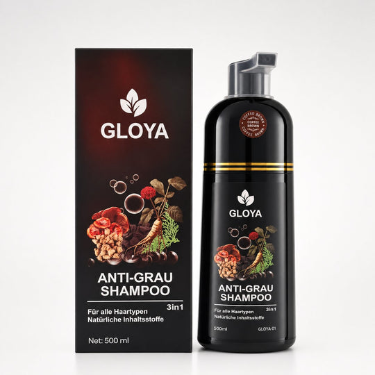 Gloya Anti-Grau Haarfärbe-Shampoo, Naturschwarz