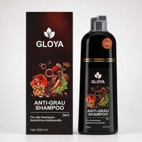 Gloya Anti-Grau Haarfärbe-Shampoo, Naturschwarz