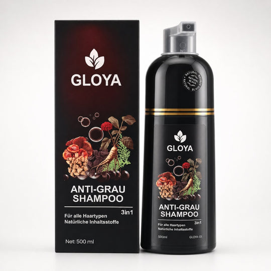 Gloya Anti-Grau Haarfärbe-Shampoo, Naturschwarz
