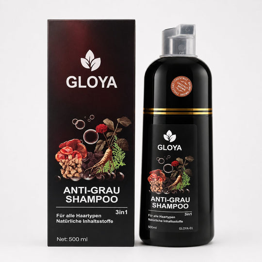 Gloya Anti-Grau Haarfärbe-Shampoo, Naturschwarz
