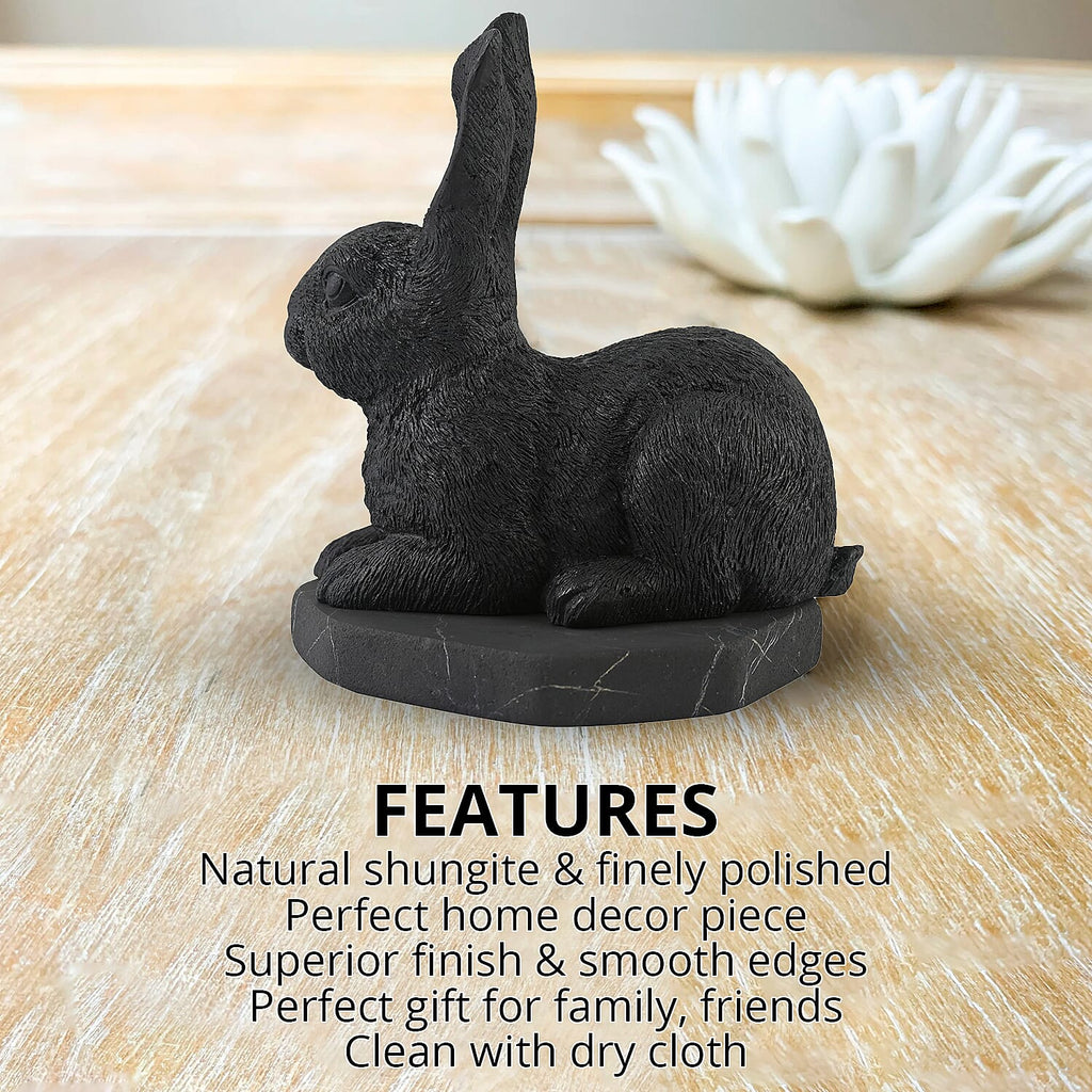 Rabbit Shungite Figurine 3.25x4.25 (7-8 Werktage Lieferzeit)