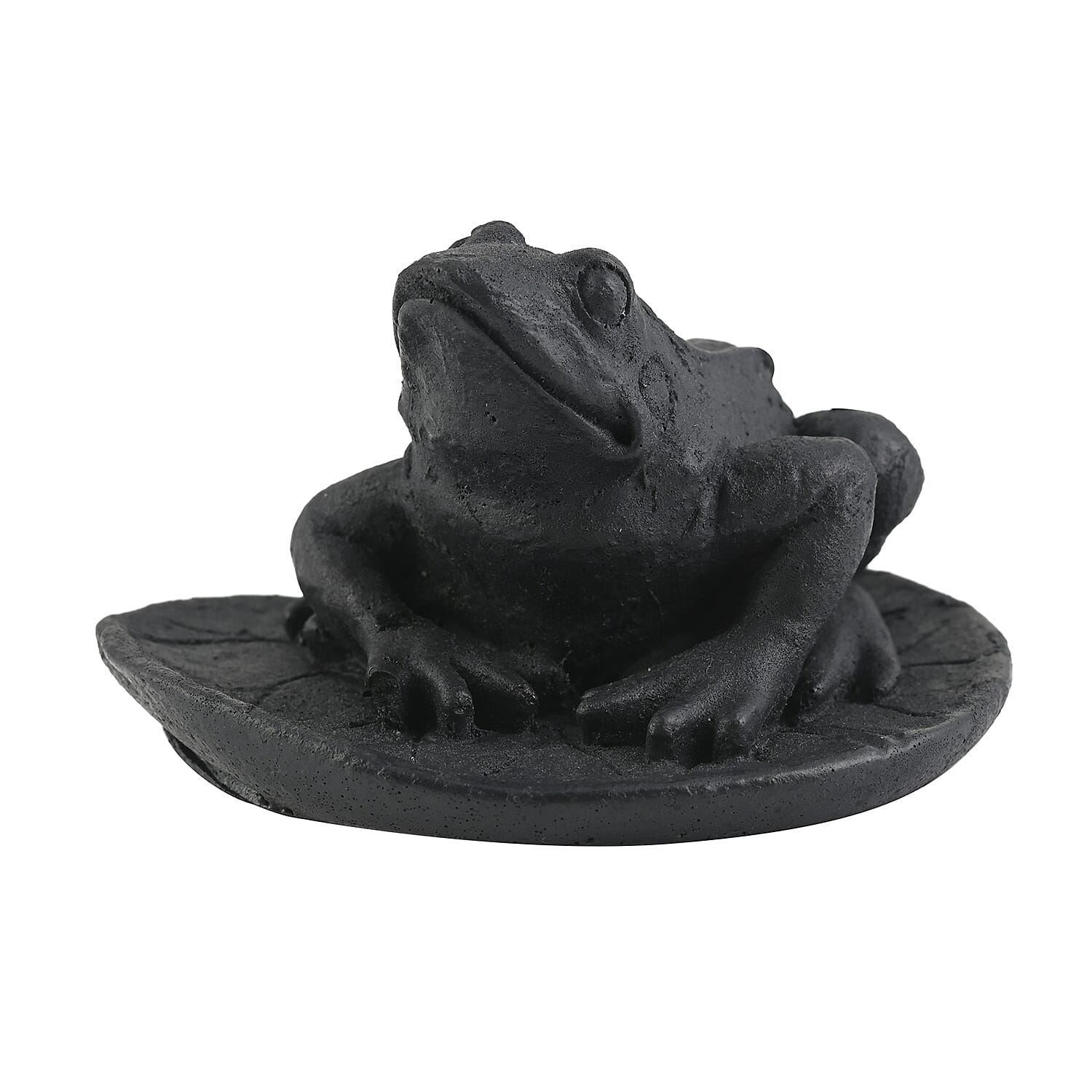 Frog on a Leaf Shungite Figurine 1.5x1.75 Approx. 335.00ctw (7-8 Werktage Lieferzeit)