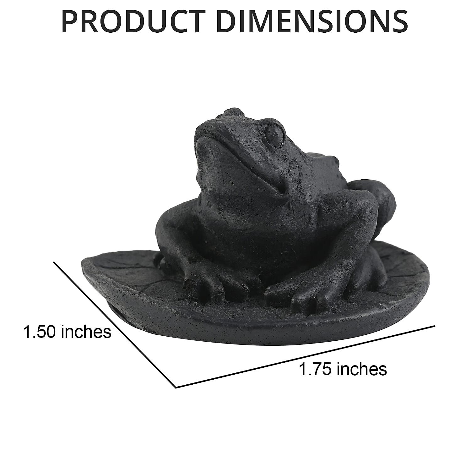 Frog on a Leaf Shungite Figurine 1.5x1.75 Approx. 335.00ctw (7-8 Werktage Lieferzeit)